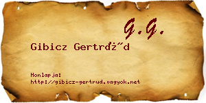 Gibicz Gertrúd névjegykártya